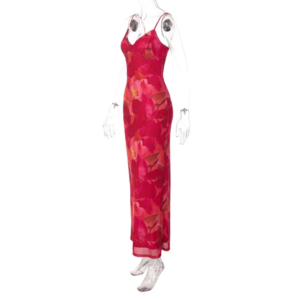 Floral Print Maxi Dress [11X46GMO]