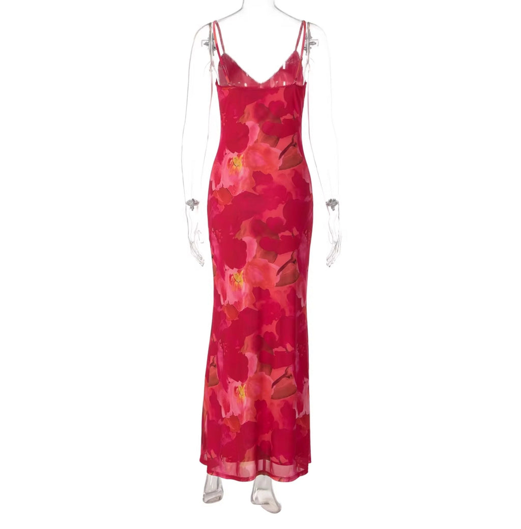 Floral Print Maxi Dress [TAD9O0XD]