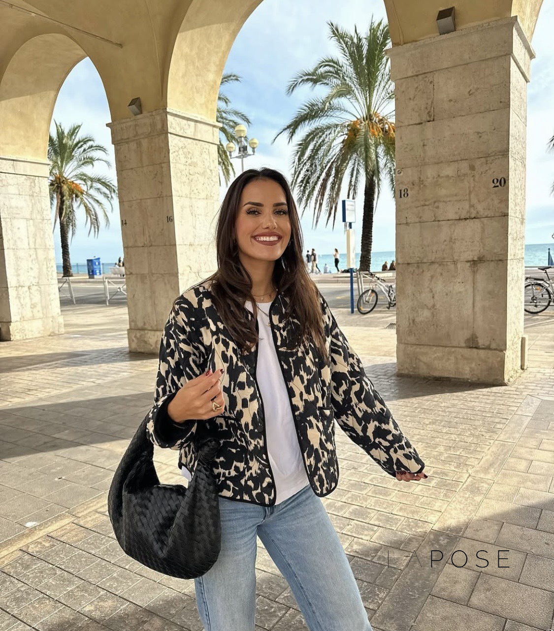 Forever Abstract Print Jacket [R5S8SOUS]