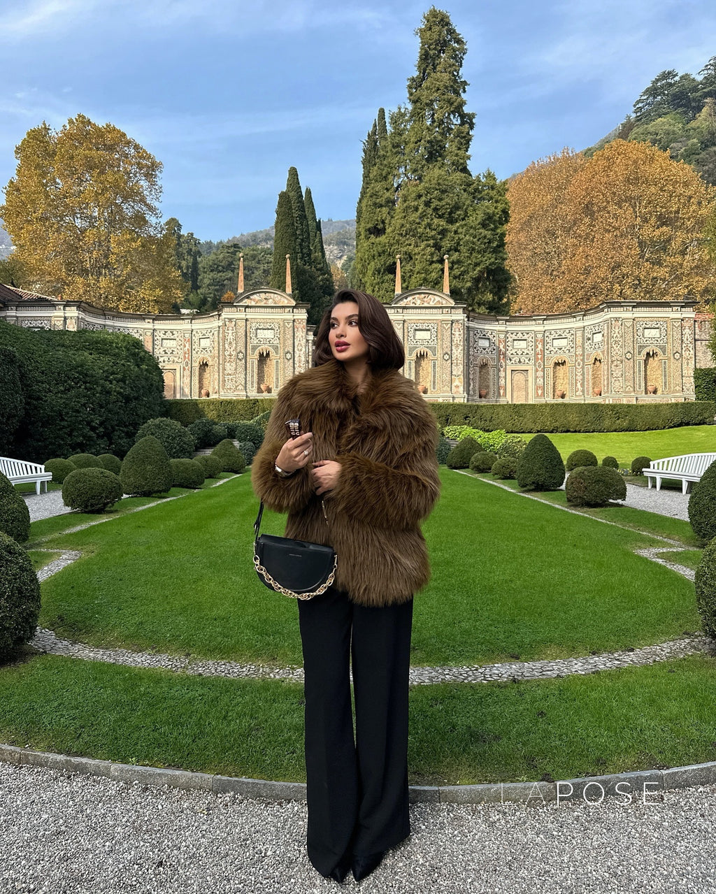 Freedom Fluffy Faux Fur Coat [R66J16VB]
