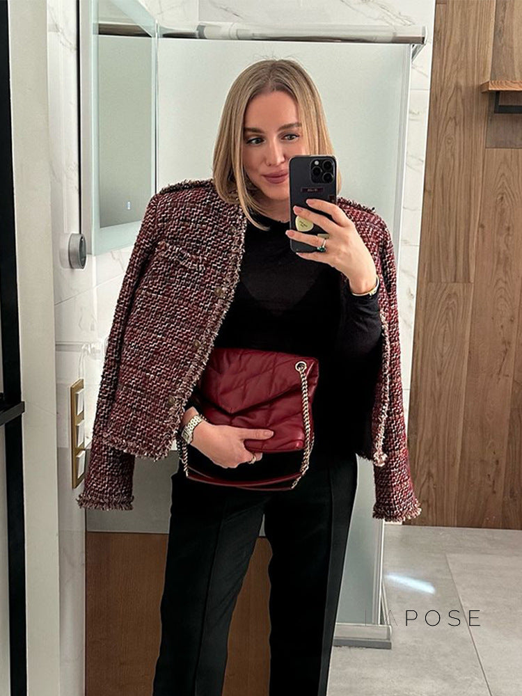 Geovanna Tweed Cropped Jacket [XBHBJXBI]