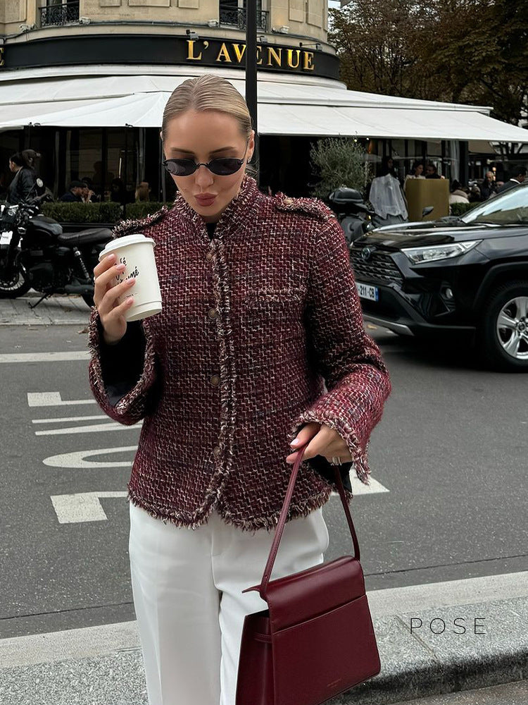 Geovanna Tweed Cropped Jacket [MZ9JT7V1]