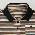 Germani Striped Long Sleeve Polo Top [4IMH7F5F]