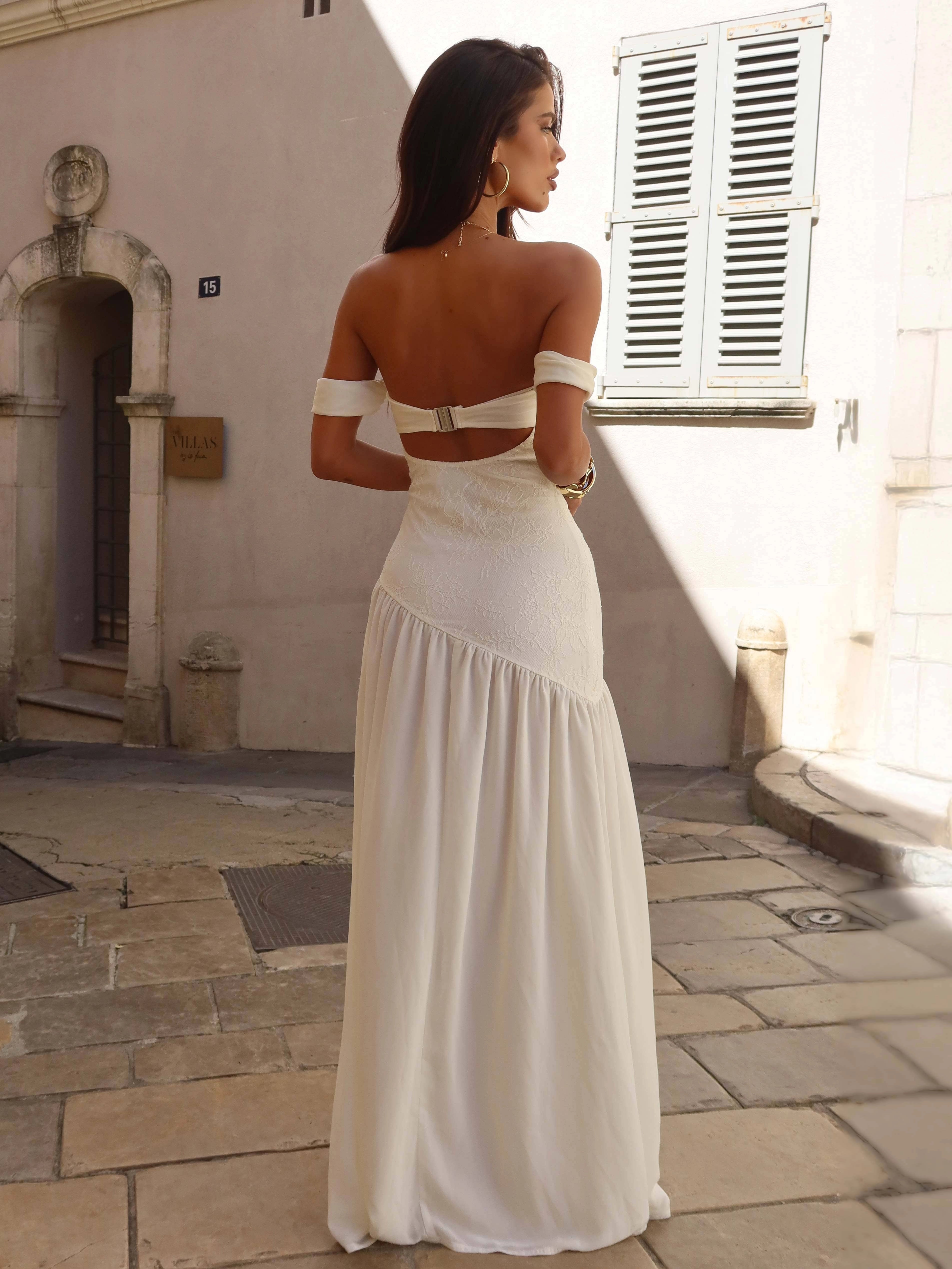 LaPose Giselle Flowing Lace Maxi Dress