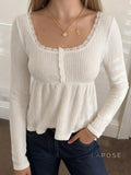 Goddess Knit Lace Square Top [0ZPY22LU]