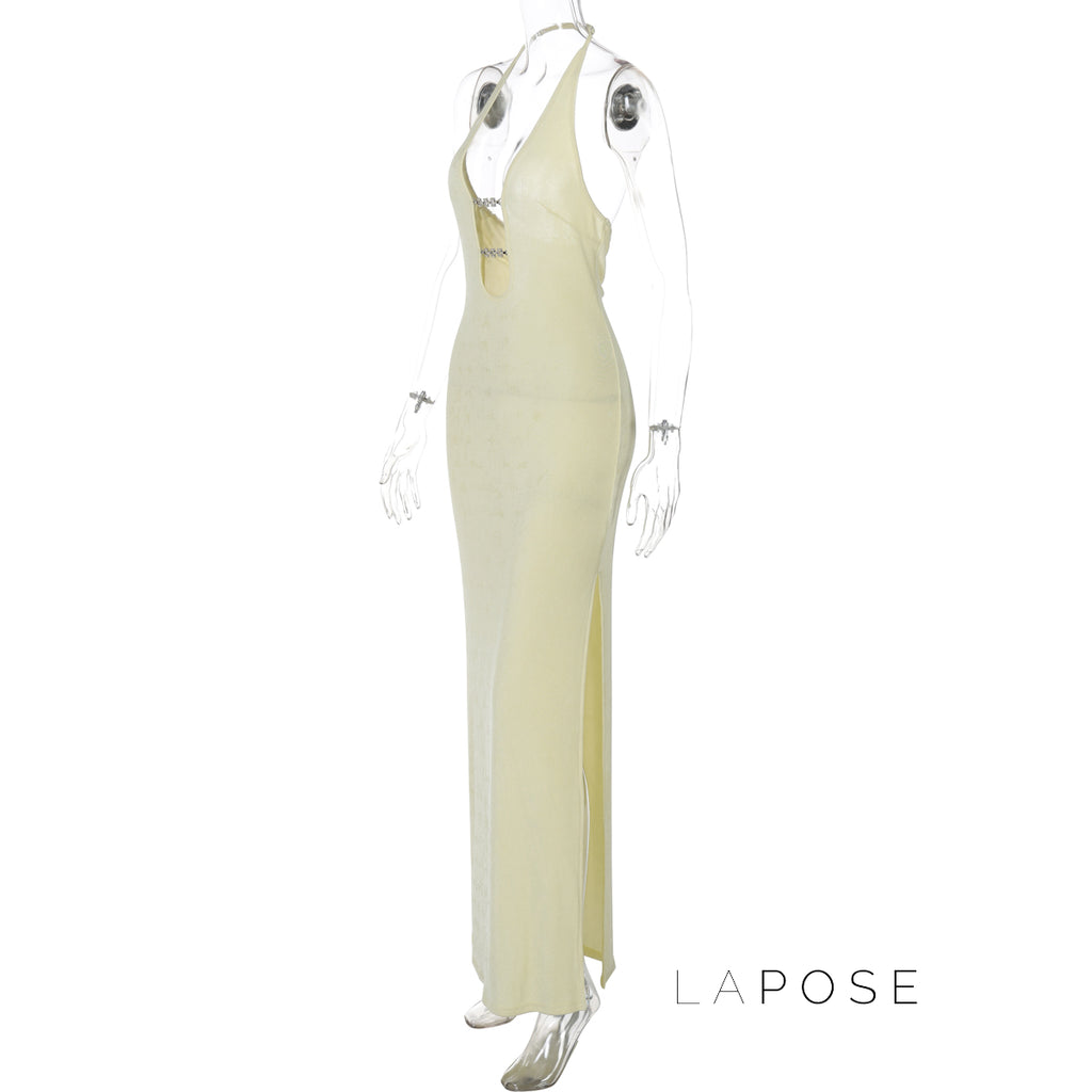 Goldie Halter Maxi Dress [VTVDUE36]