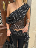 Goldy Polka Dot Off-Shoulder Top [J81WYFUP]