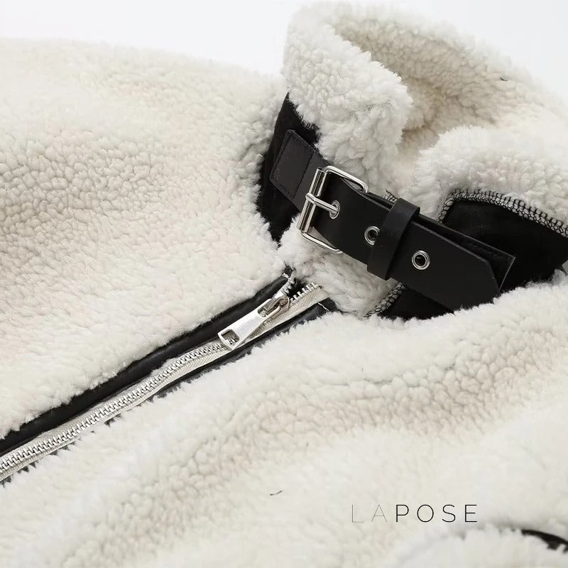 Gracelin Faux Shearling Bomber Jacket [5UWPMCSO]