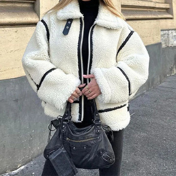 Gracelin Faux Shearling Bomber Jacket [81OTGZ5N]