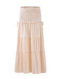 LaPose Gracelyn Polka Dot Maxi Skirt - Bone