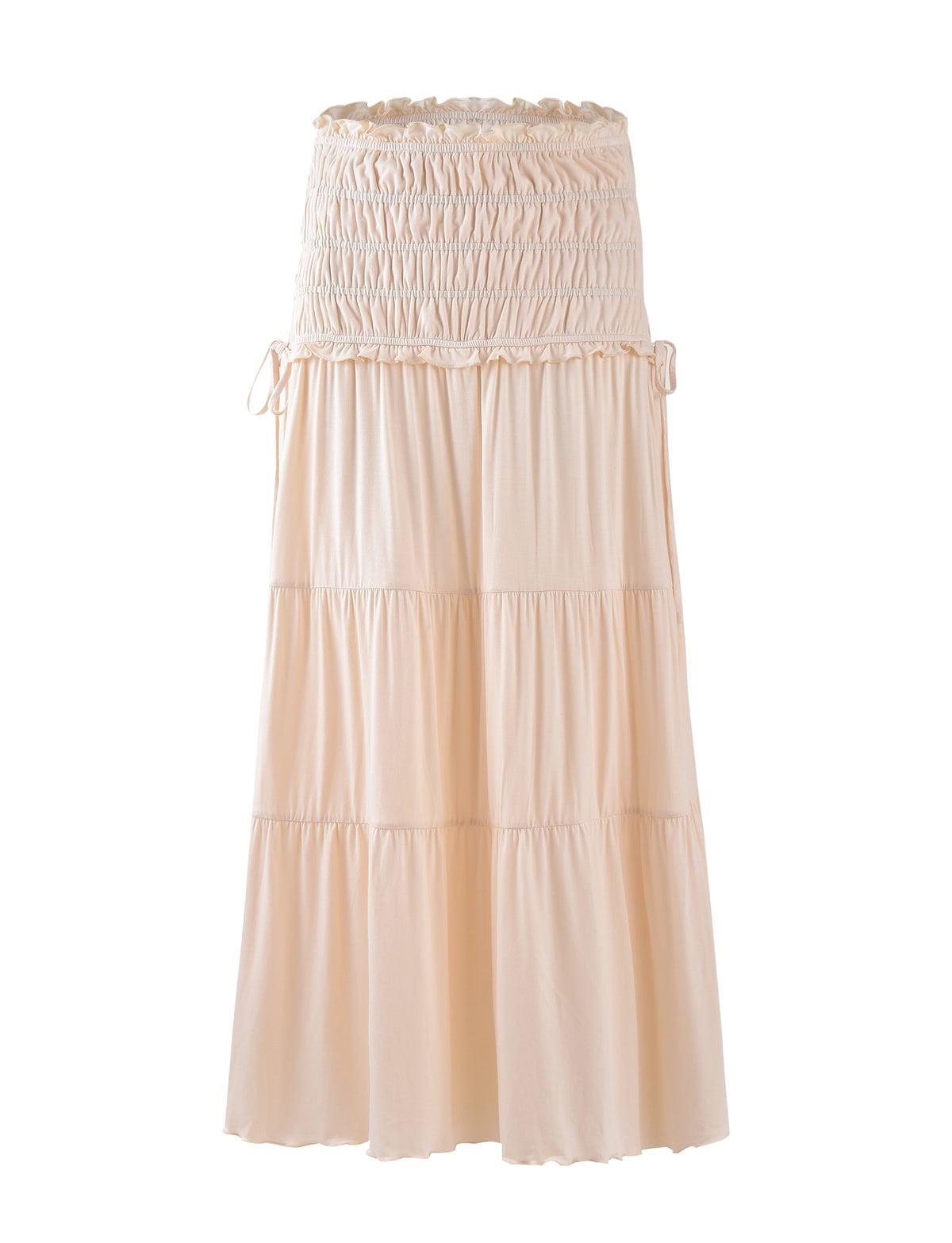 LaPose Gracelyn Polka Dot Maxi Skirt - Bone