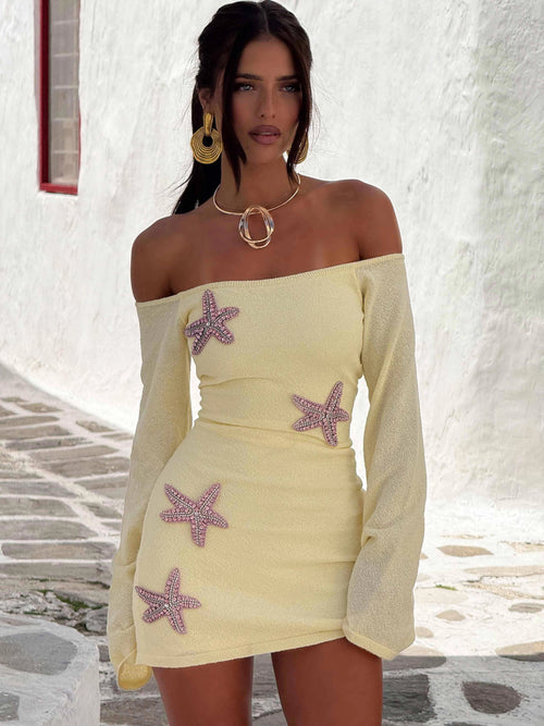 LaPose Gracen Starfish Knit Mini Dress