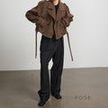 Gracey Belted Short Jacket [WBQXH7MS]