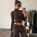 Graciela Ribbed Turtleneck Top [UCMRFEGL]