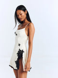 LaPose Grayce Scalloped Lace Satin Mini Dress