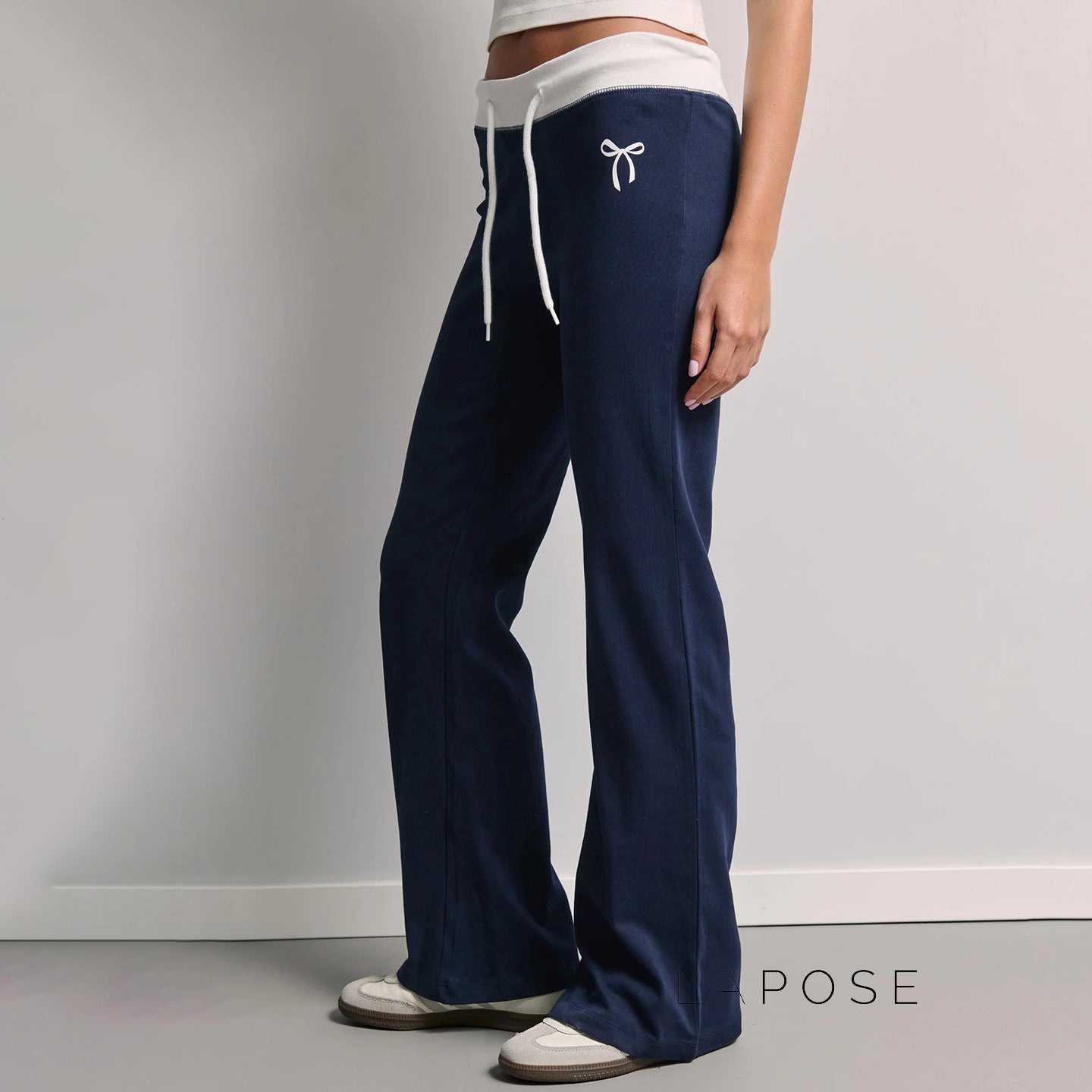 Graylynn Bow Print Knit Pants [MLO8WCNY]
