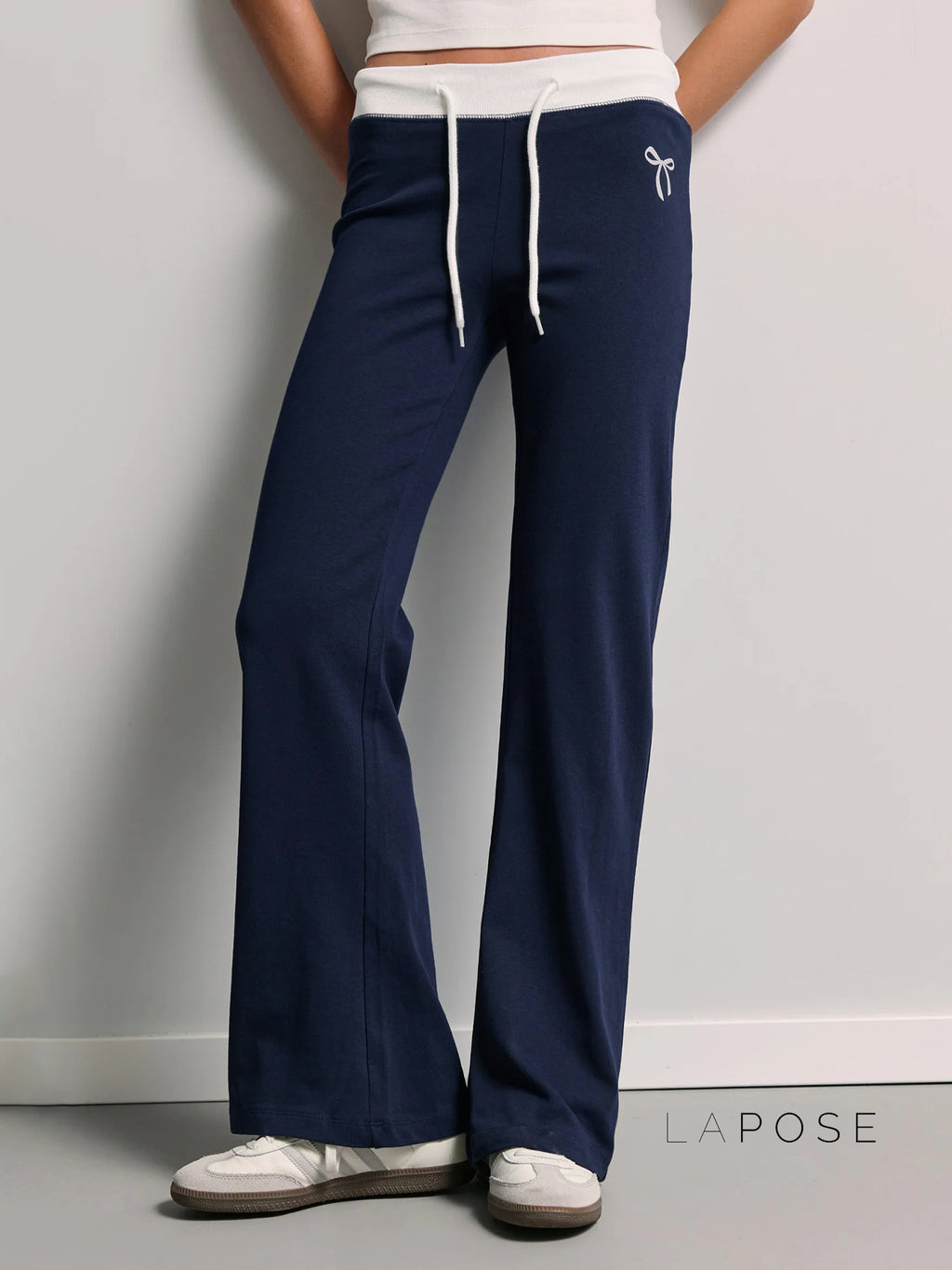 Graylynn Bow Print Knit Pants [3EAZDSYD]
