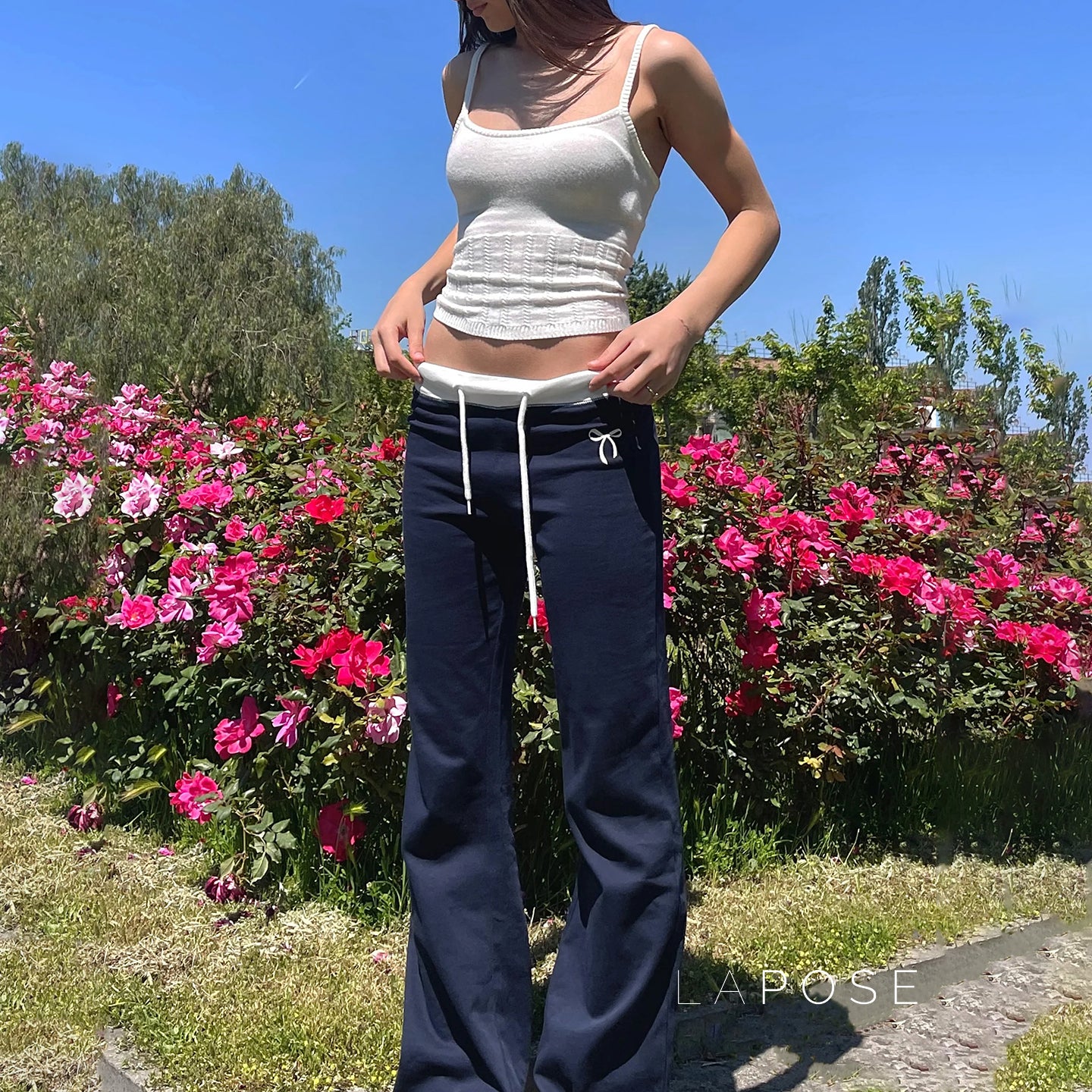 Graylynn Bow Print Knit Pants [BJTFSKWV]
