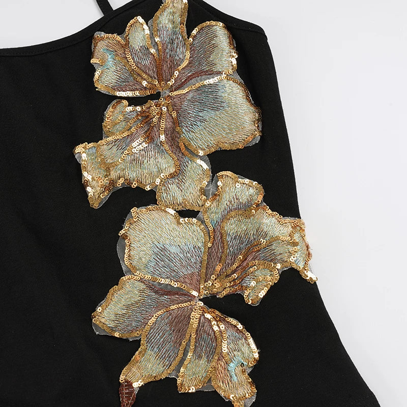 LaPose - Grayson Sequin Floral Embroidered Camisole