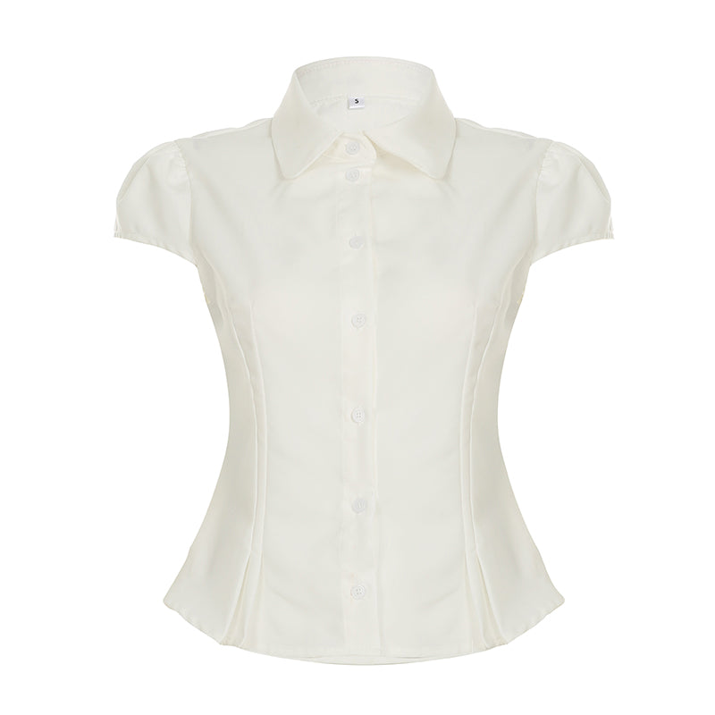 Greenlee Puff Sleeve V-Neck Top