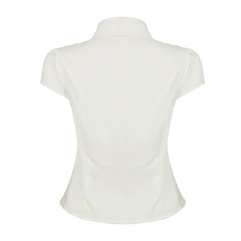 Greenlee Puff Sleeve V-Neck Top