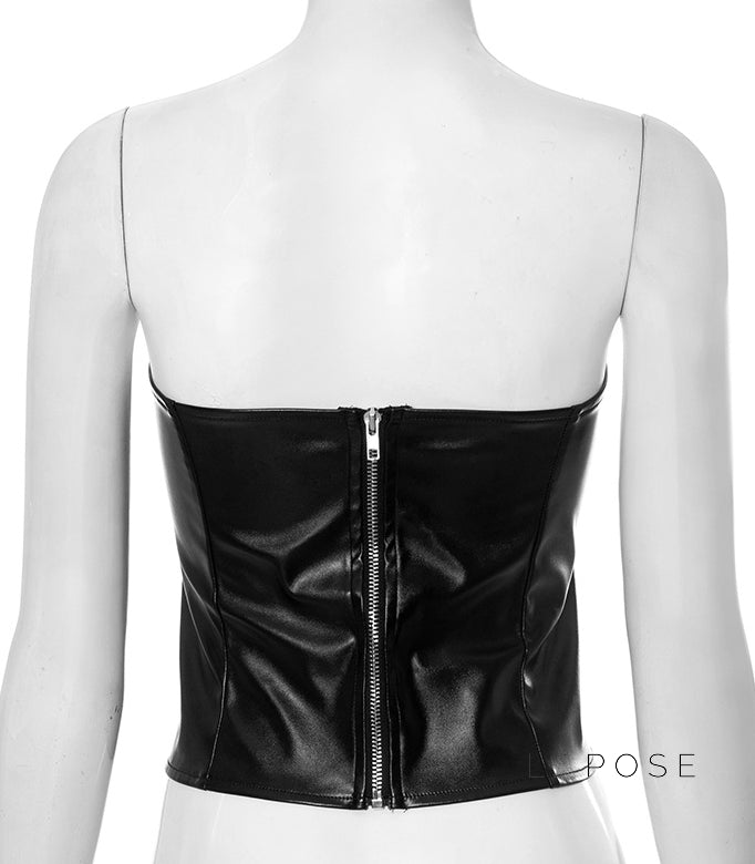 Gretta Zipper Tube Top [NR6S0JF0]