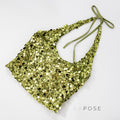 Gwenevere Sequin Halter Top [1JC85GKA]