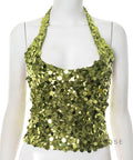 Gwenevere Sequin Halter Top [AWID45DQ]