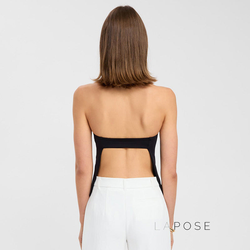Gwyneth Backless Halter Top [F63MQ1DI]