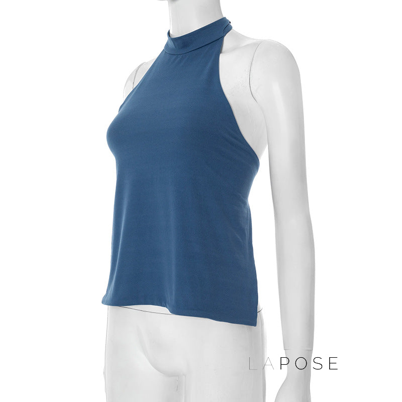 Gwyneth Backless Halter Top [RRQLLZXE]