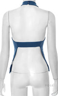 Gwyneth Backless Halter Top [BI49PQNE]