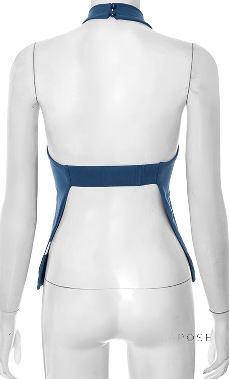Gwyneth Backless Halter Top [BI49PQNE]