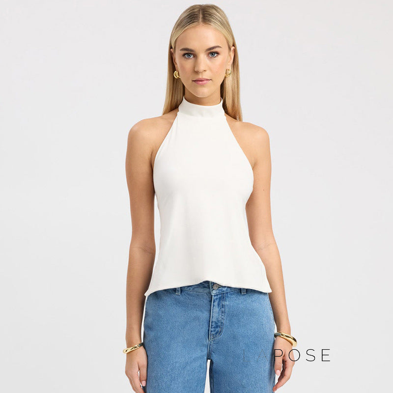 Gwyneth Backless Halter Top [FIL39AR5]