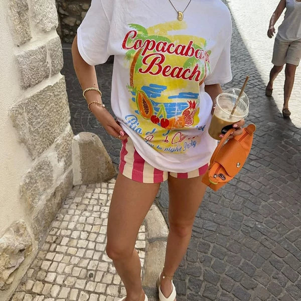 Hailey Copacabana Graphic Oversized Tee