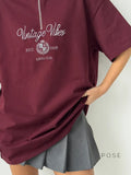 Haizlee Contrast Embroidered Polo Tee [MV7VKAQJ]