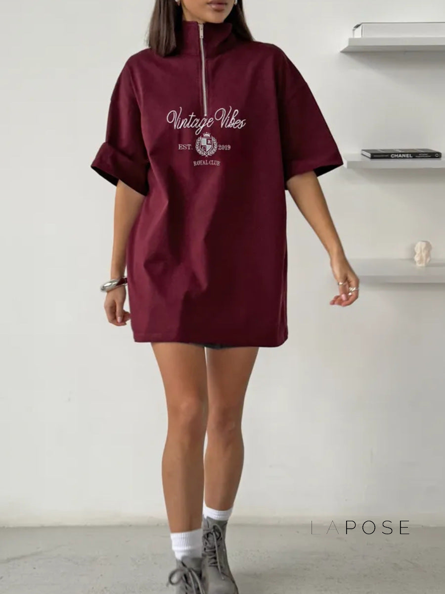 Haizlee Contrast Embroidered Polo Tee [CR26GFZ4]