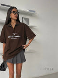 Haizlee Contrast Embroidered Polo Tee [D28SDK9V]