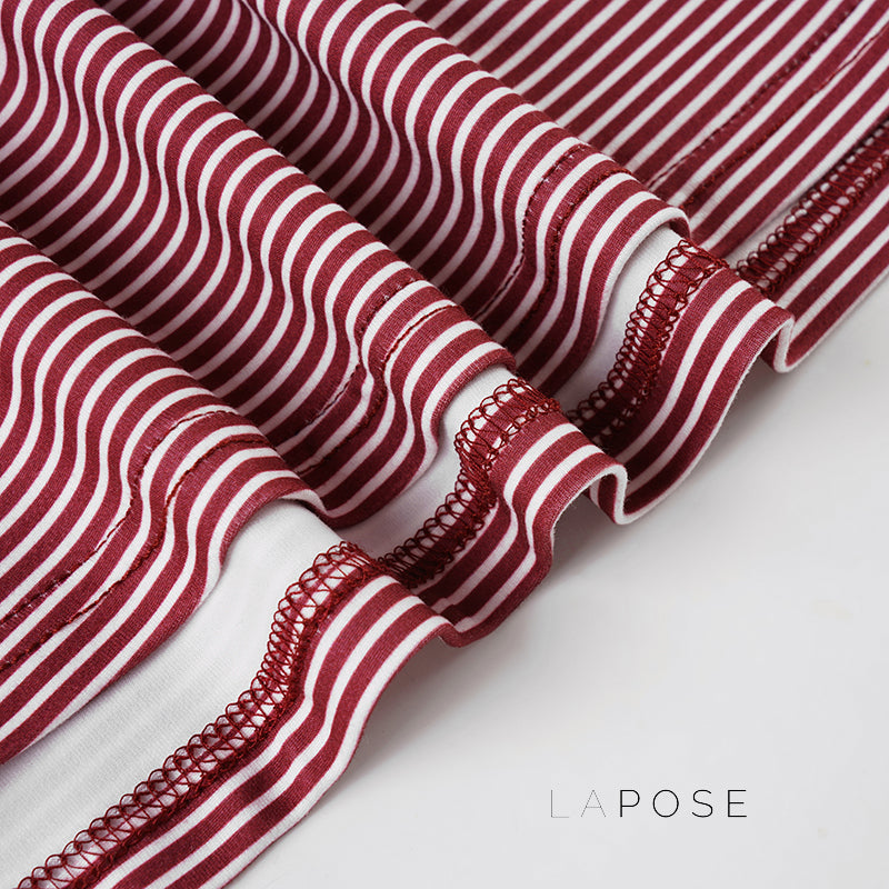 Haley Red Striped Lace Top [WT5G1Z2W]