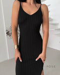 Halima Knit V-Neck Maxi Dress [Y506LU3I]