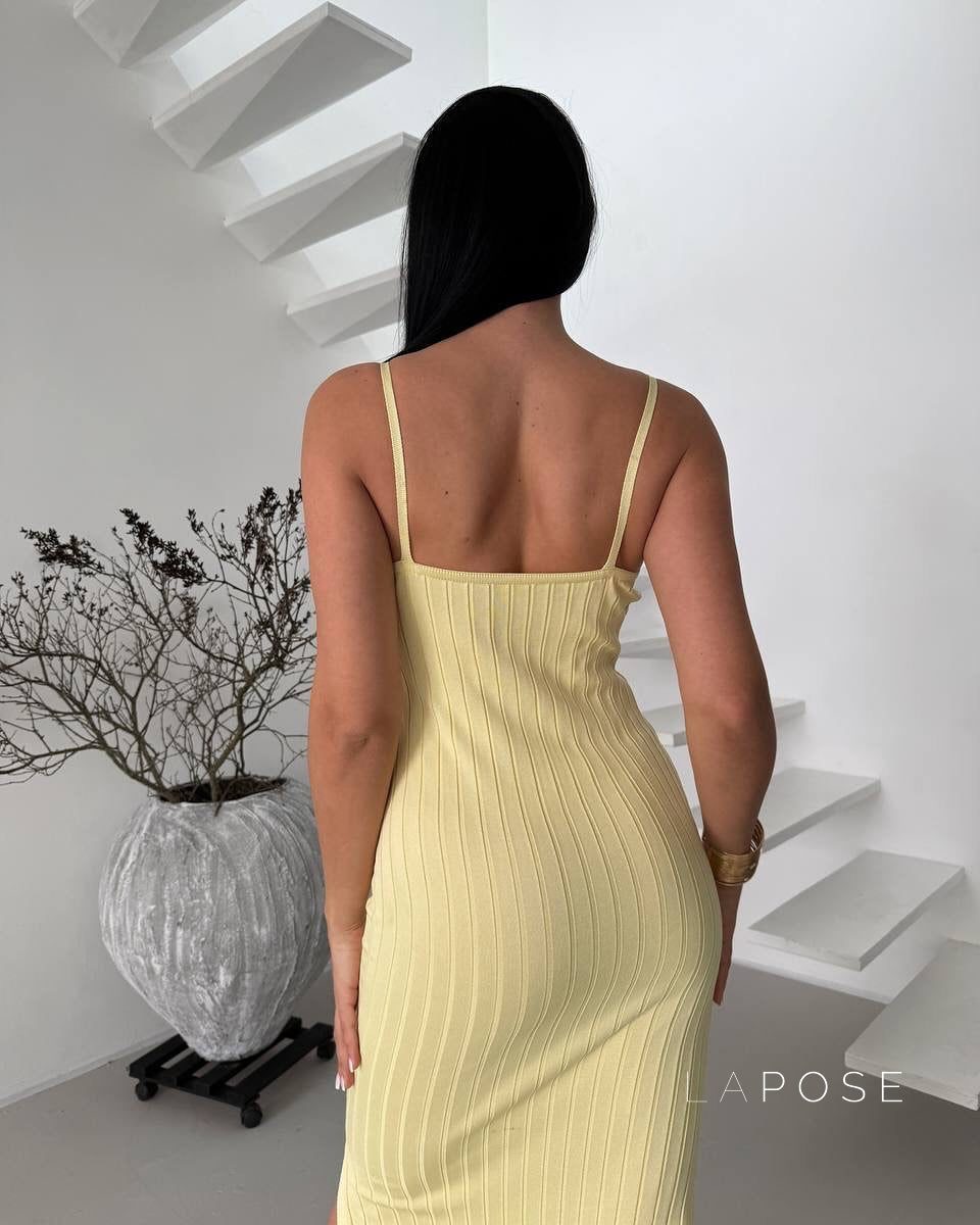 Halima Knit V-Neck Maxi Dress [LAISTHZ9]