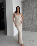 Halima Knit V-Neck Maxi Dress [V4XNNRL7]