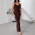 Halima Knit V-Neck Maxi Dress [B0392UG2]