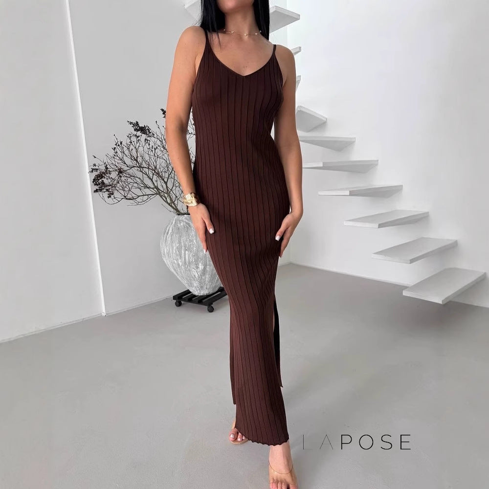 Halima Knit V-Neck Maxi Dress [B0392UG2]