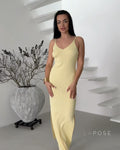 Halima Knit V-Neck Maxi Dress [AN7BZNMS]
