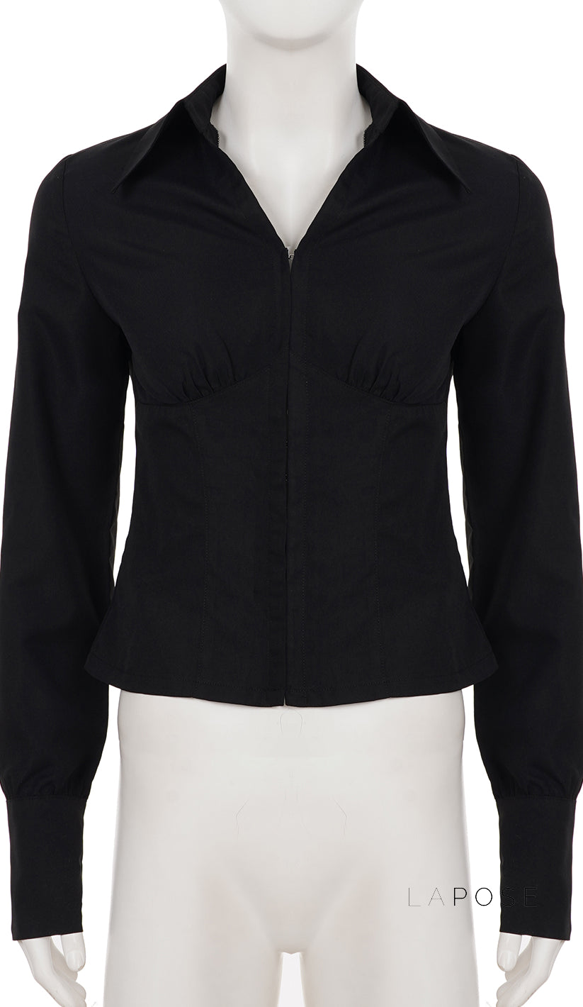 Halina Classic Button-Up Shirt [96SHLGFI]