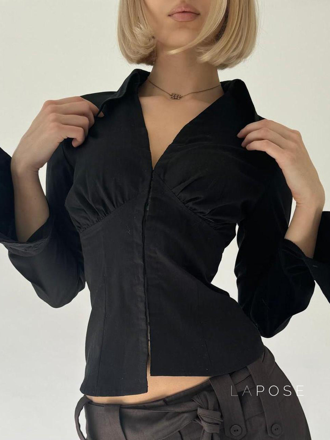 Halina Classic Button-Up Shirt [651NLHXQ]