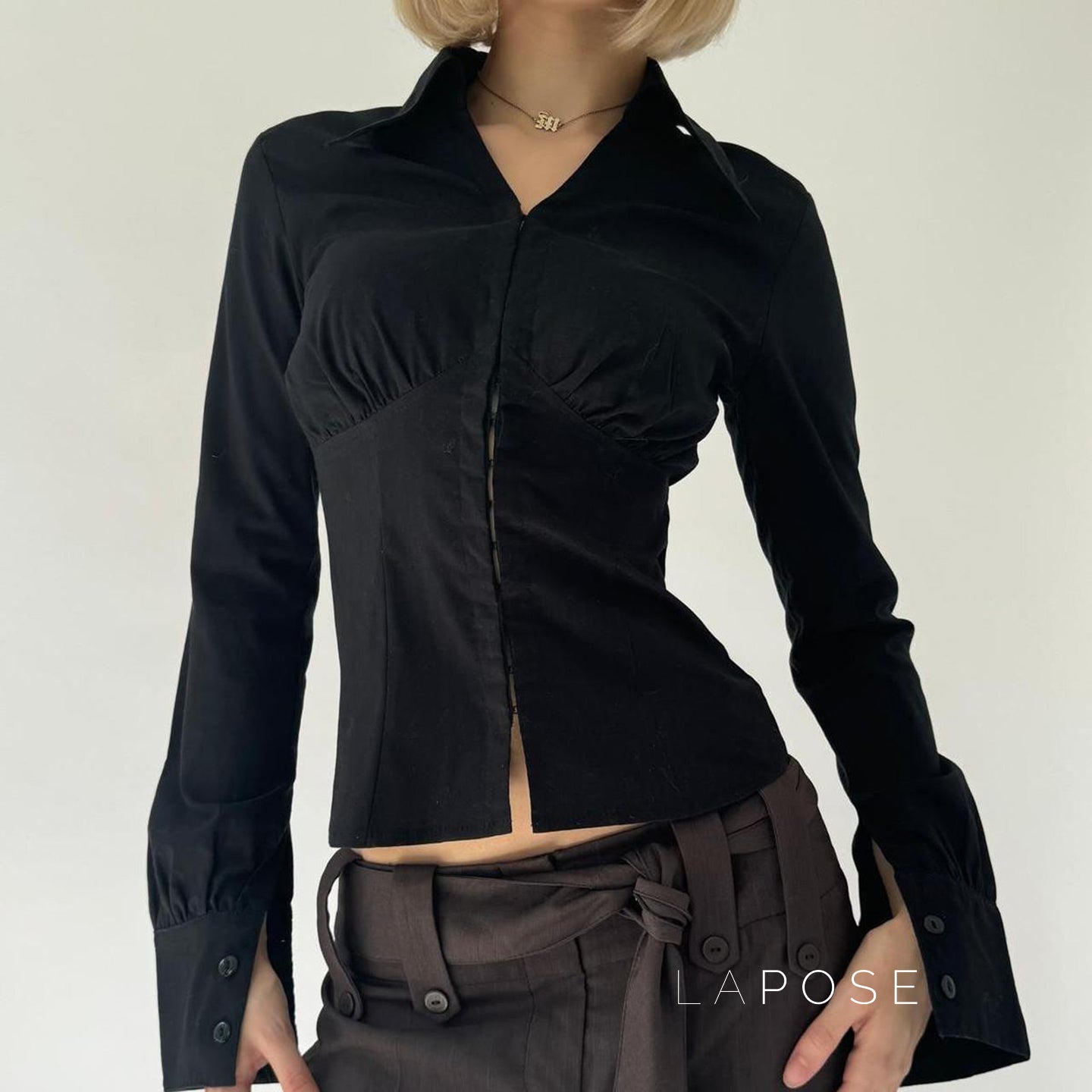 Halina Classic Button-Up Shirt [IBGJNRWN]