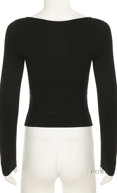 Hallee Layered Lace Long Sleeve Top [HHTXFFZJ]