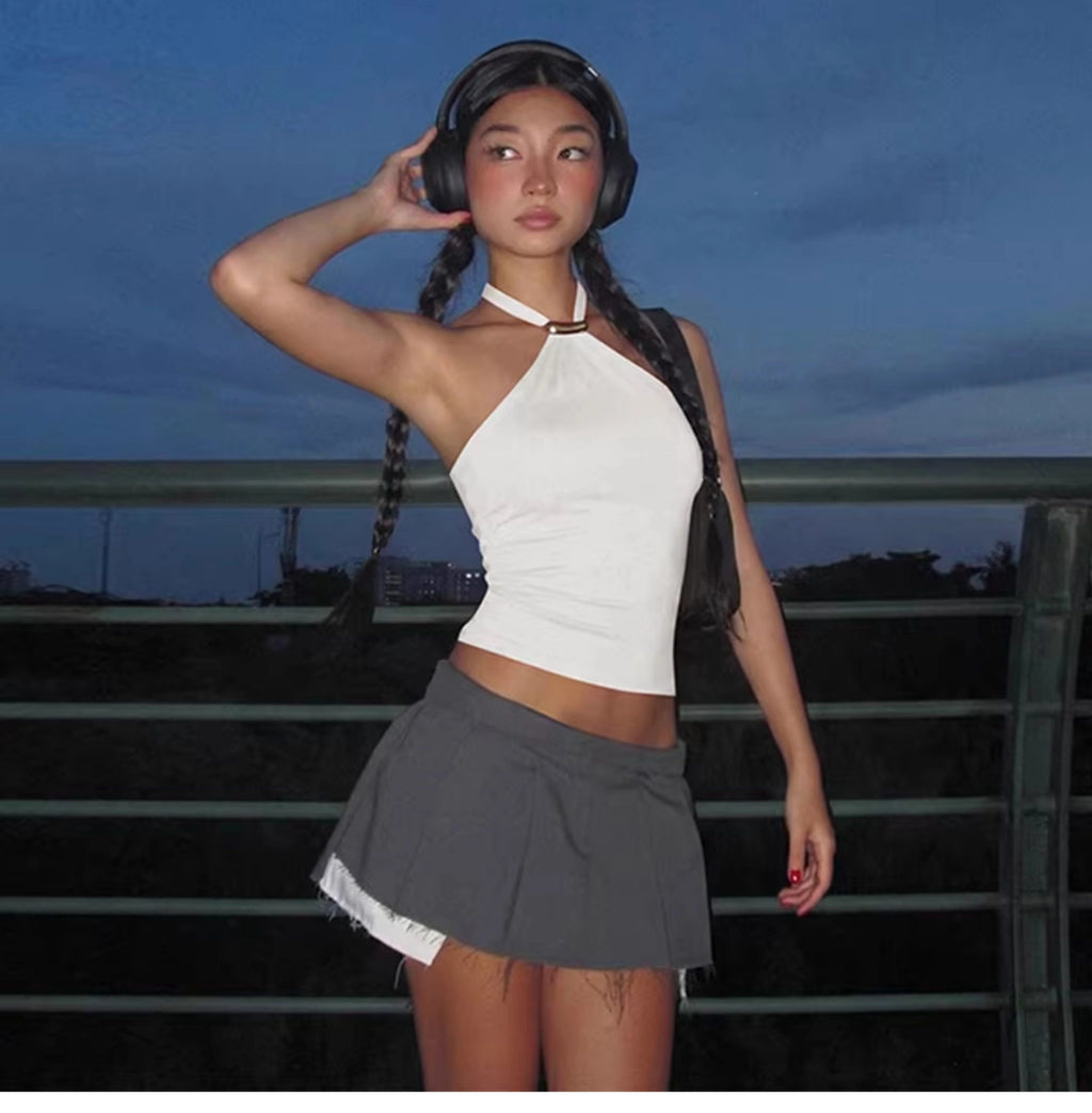 Halter Tie-Up Backless Tank Top [LXL20S3M]