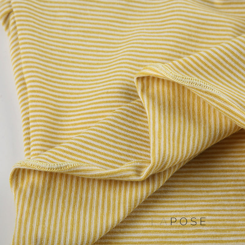 Hannah Pinstripe Pleated Tube Top [H958CL6W]
